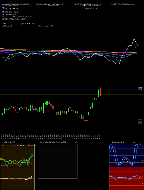 DJ-UBS Livestock TR Sub-Idx ETN Ipath COW Support Resistance charts DJ-UBS Livestock TR Sub-Idx ETN Ipath COW AMEX