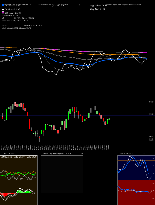 Consumer Staples ETF Vanguard VDC Support Resistance charts Consumer Staples ETF Vanguard VDC AMEX