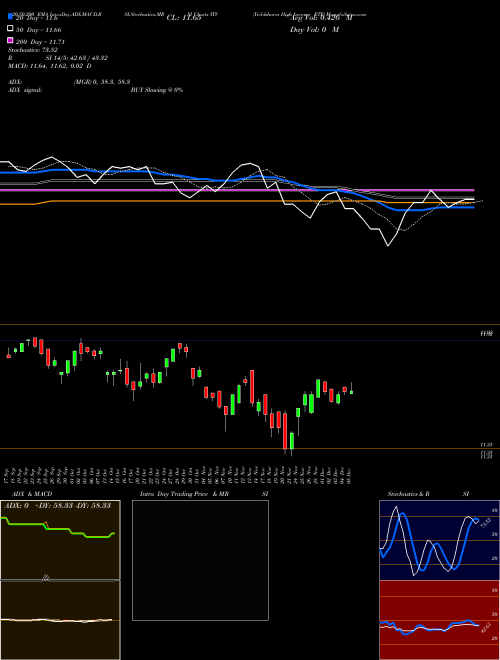 Yieldshares High Income ETF YYY Support Resistance charts Yieldshares High Income ETF YYY AMEX