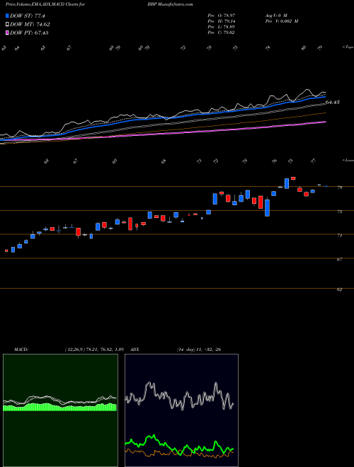 MACD charts various settings share BBP Bioshares Biotech Products AMEX Stock exchange 