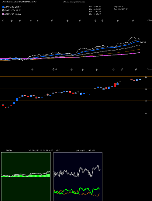 Munafa Blackrock Future Health ETF (BMED) stock tips, volume analysis, indicator analysis [intraday, positional] for today and tomorrow