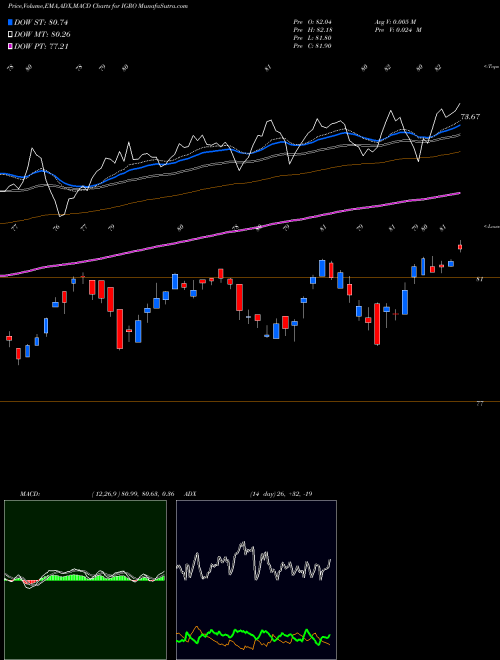 Munafa Ishares International Dividend (IGRO) stock tips, volume analysis, indicator analysis [intraday, positional] for today and tomorrow