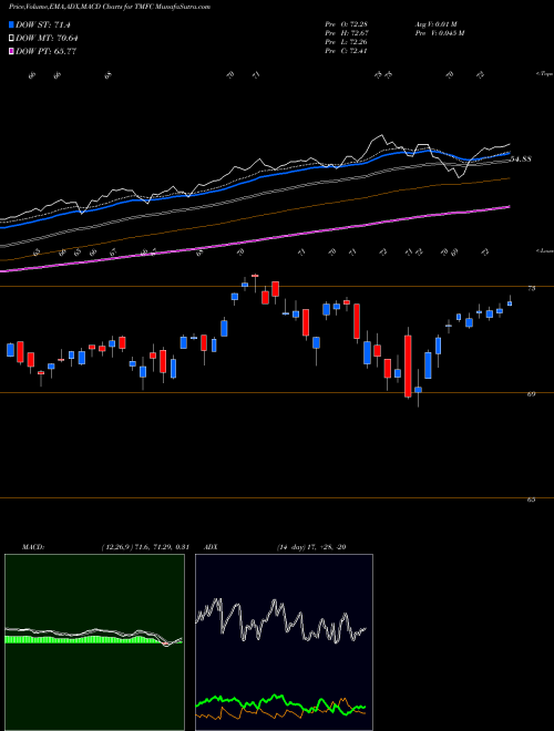 Munafa Motley Fool 100 Index ETF (TMFC) stock tips, volume analysis, indicator analysis [intraday, positional] for today and tomorrow