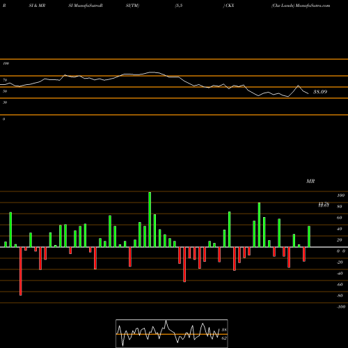 RSI & MRSI charts Ckx Lands CKX share AMEX Stock Exchange 