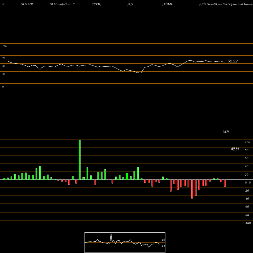 RSI & MRSI charts USA Small-Cap ESG Optimized Ishares MSCI ETF ESML share AMEX Stock Exchange 