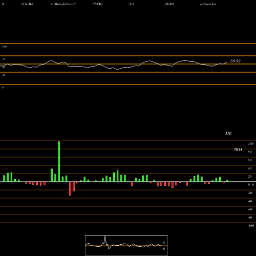 RSI & MRSI charts Ishares International Dividend IGRO share AMEX Stock Exchange 
