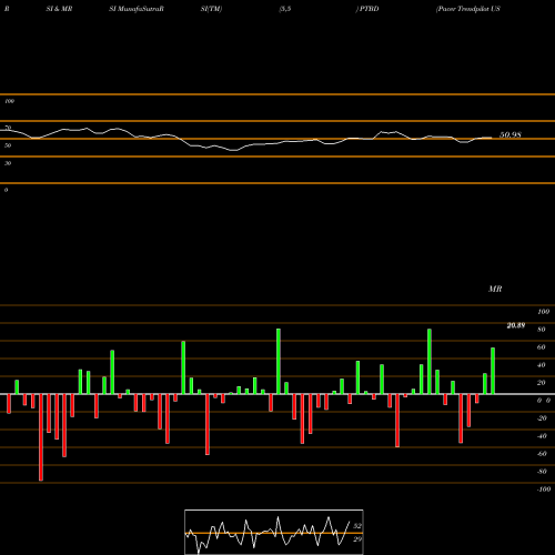 RSI & MRSI charts Pacer Trendpilot US Bond ETF PTBD share AMEX Stock Exchange 