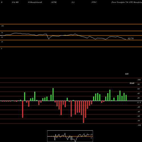 RSI & MRSI charts Pacer Trendpilot 750 ETF PTLC share AMEX Stock Exchange 