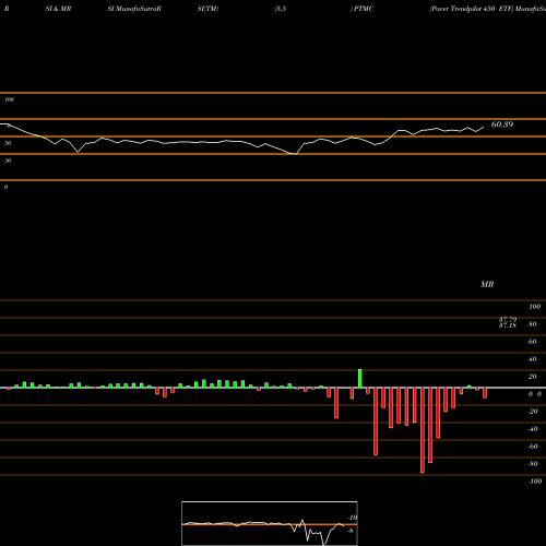 RSI & MRSI charts Pacer Trendpilot 450 ETF PTMC share AMEX Stock Exchange 