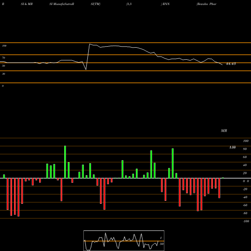 RSI & MRSI charts Rexahn Pharmaceuticals RNN share AMEX Stock Exchange 