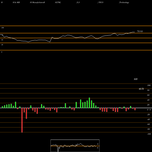 RSI & MRSI charts Technology Bear 3X Direxion TECS share AMEX Stock Exchange 