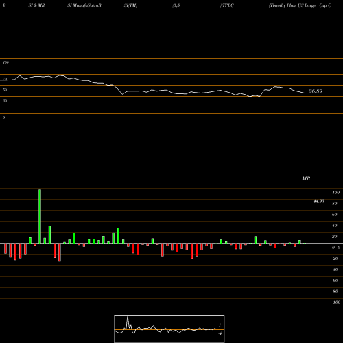 RSI & MRSI charts Timothy Plan US Large Cap Core ETF TPLC share AMEX Stock Exchange 