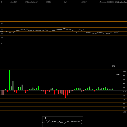 RSI & MRSI charts Xtrackers MSCI USA ESG Leaders Equity ETF USSG share AMEX Stock Exchange 