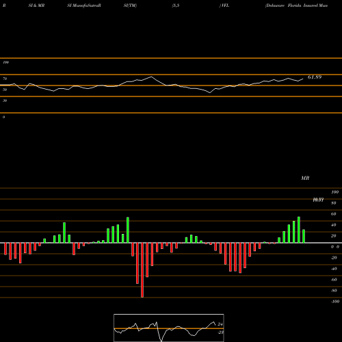 RSI & MRSI charts Delaware Florida Insured Muni VFL share AMEX Stock Exchange 