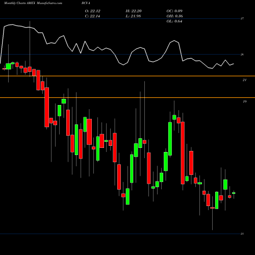 Monthly charts share BCV-A Bancroft Fund Ltd AMEX Stock exchange 