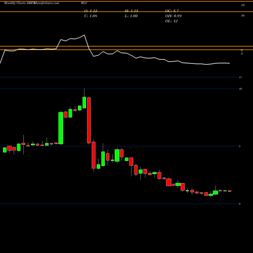 Monthly charts share BGI Birks Group Inc. Common Stock AMEX Stock exchange 