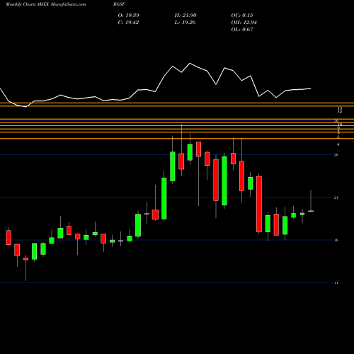 Monthly charts share BGSF Bg Staffing AMEX Stock exchange 