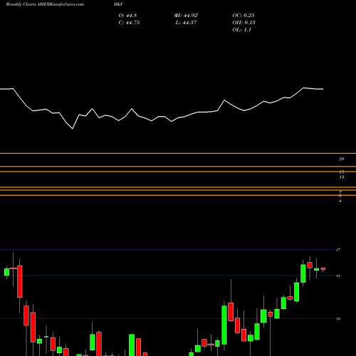 Monthly charts share BKF BRIC Index MSCI Ishares AMEX Stock exchange 