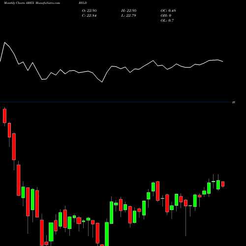 Monthly charts share BYLD Yield Optimized Bond Ishares AMEX Stock exchange 