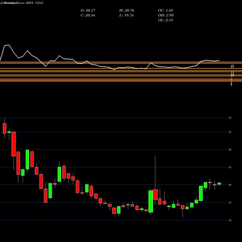 Monthly charts share CHAU Direxion Daily Csi 300 China A AMEX Stock exchange 