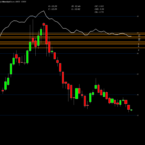 Monthly charts share CHIH G-X MSCI China Health Care ETF AMEX Stock exchange 