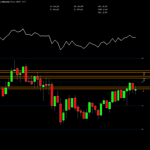 Monthly charts share CUT Timber Guggenheim AMEX Stock exchange 