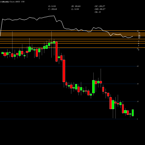 Monthly charts share CVR Chicago Rivet & Machine Co. AMEX Stock exchange 
