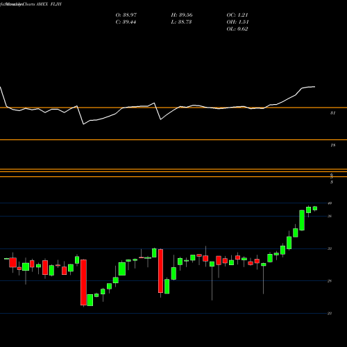 Monthly charts share FLJH Japan Hedged Franklin FTSE ETF AMEX Stock exchange 