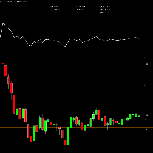 Monthly charts share GIGB GS Access Investment Grade Corp Bond AMEX Stock exchange 