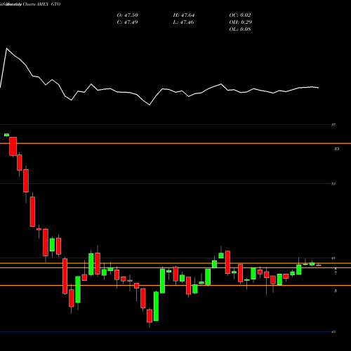 Monthly charts share GTO Guggenheim Total Return Bond Et AMEX Stock exchange 