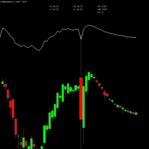 Monthly charts share IBDM Ishares Ibonds Dec 2021 Corporate AMEX Stock exchange 