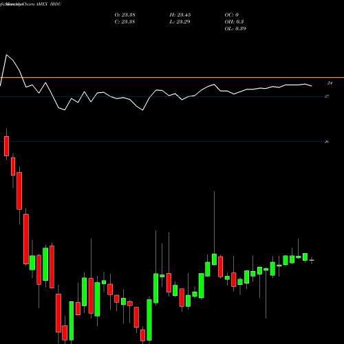 Monthly charts share IBDU Ishares Ibonds Dec 2029 Term Corporate ETF AMEX Stock exchange 