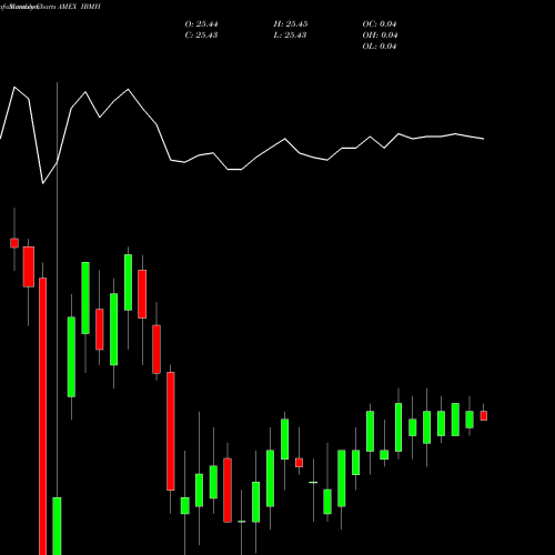 Monthly charts share IBMH 2019 Amt-Free Muni Term Ishares AMEX Stock exchange 