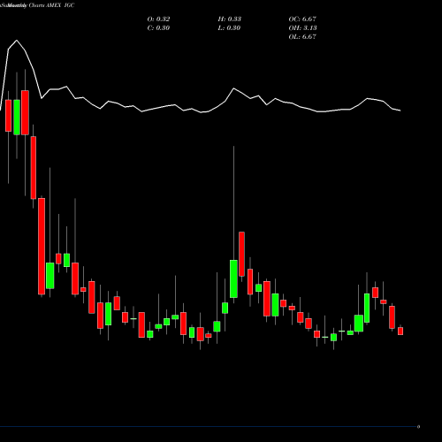 Monthly charts share IGC India Globalization Capital Inc AMEX Stock exchange 