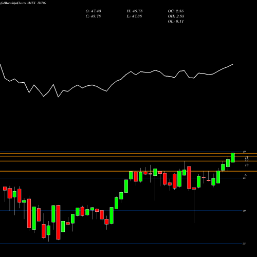 Monthly charts share IHDG Wisdomtree International Hedged AMEX Stock exchange 