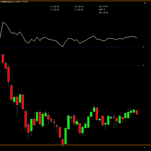 Monthly charts share NUBD Nushares ESG U.S. Aggregate Bond ETF AMEX Stock exchange 