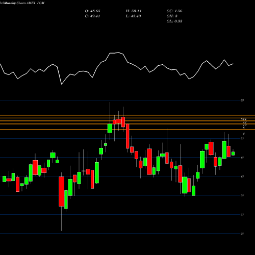 Monthly charts share PGM DJ-UBS Platinum TR Sub-Idx ETN Ipath AMEX Stock exchange 