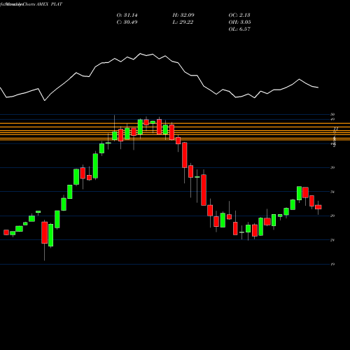 Monthly charts share PLAT Wisdomtree Modern Tech Platforms Fund AMEX Stock exchange 