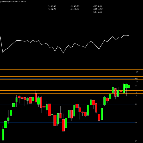 Monthly charts share SMDY Syntax Stratified Midcap ETF AMEX Stock exchange 
