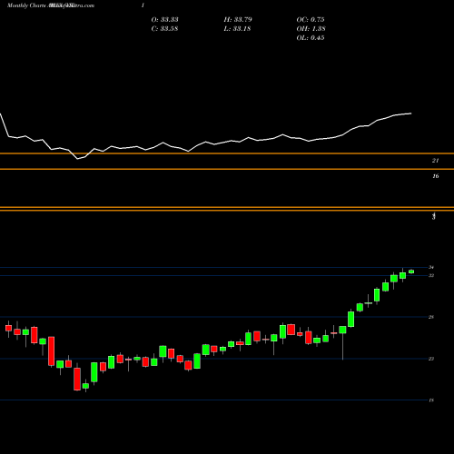 Monthly charts share VIDI Vident Intl Equity Fund AMEX Stock exchange 