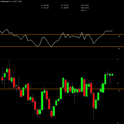 Monthly charts share WBIF Wbi Large Cap Tactical Value Sh AMEX Stock exchange 