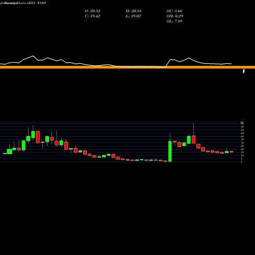 Monthly charts share WEBS DJ Internet Bear 3X Direxion AMEX Stock exchange 