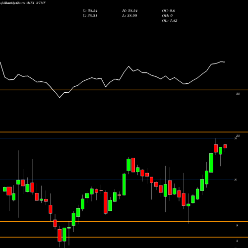 Monthly charts share WTMF Wisdomtree Managed Futures Strategy Fund AMEX Stock exchange 