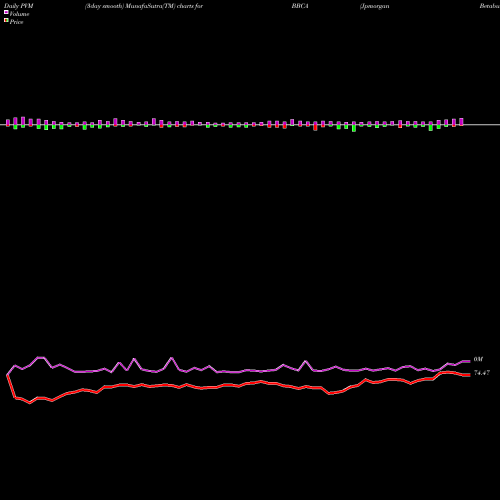 PVM Price Volume Measure charts Jpmorgan Betabuilders Canada ETF BBCA share AMEX Stock Exchange 