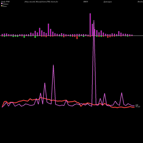 PVM Price Volume Measure charts Jpmorgan Betabuilders International Equity ETF BBIN share AMEX Stock Exchange 