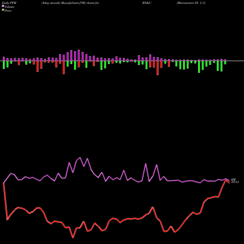 PVM Price Volume Measure charts Microsectors 3X U.S. Big Banks ETN BNKU share AMEX Stock Exchange 
