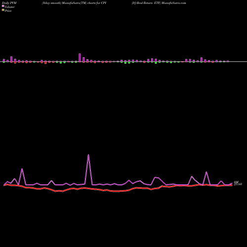 PVM Price Volume Measure charts IQ Real Return ETF CPI share AMEX Stock Exchange 