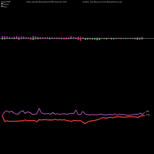 PVM Price Volume Measure charts Golden Star Resources Ltd GSS share AMEX Stock Exchange 