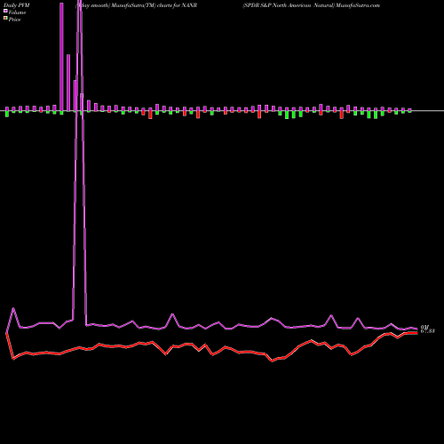 PVM Price Volume Measure charts SPDR S&P North American Natural NANR share AMEX Stock Exchange 