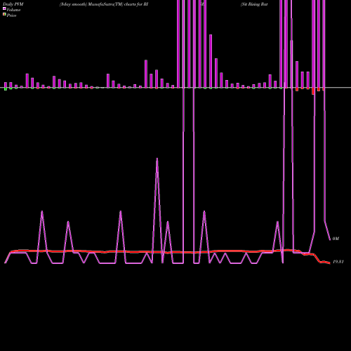 PVM Price Volume Measure charts Sit Rising Rate ETF RISE share AMEX Stock Exchange 